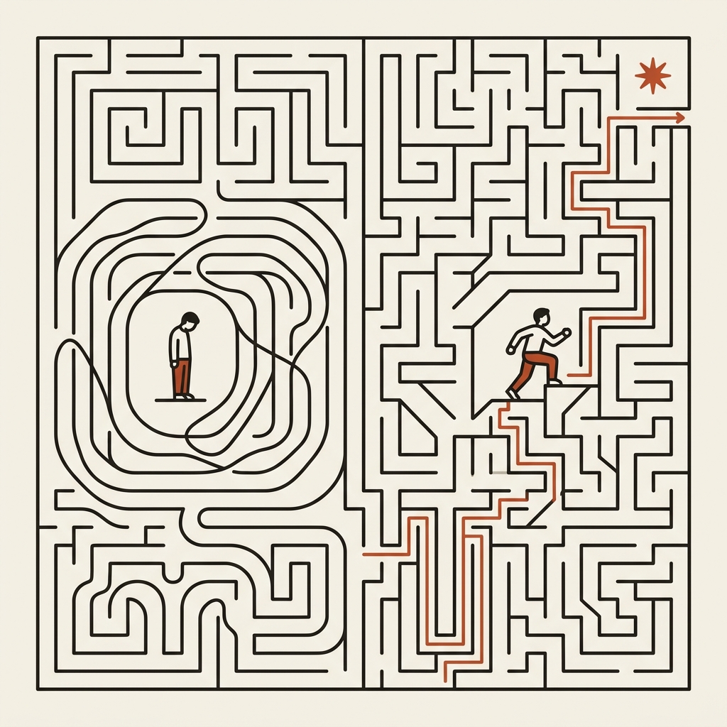 Figuring it out yourself maze